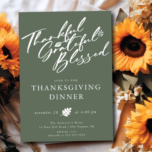 Thanksgiving Gathering Invitation Kaart