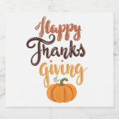Thanksgiving Geef Bedankt met pompoen Bier Etiket (Enkel label)