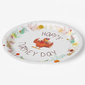 Thanksgiving Gelukkig Turkije herfst Papieren Bordje (Gekanteld)
