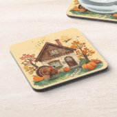 Thanksgiving gelukzaligheid en het land thuis bier onderzetter (Linkerzijde)