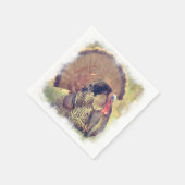 Thanksgiving gemengde Waterverf Turkije Servet (Hoek)