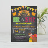 Thanksgiving Genre Reveal Party Invitation (Debout devant)