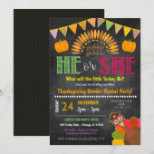 Thanksgiving Genre Reveal Party Invitation (Devant / Derrière)