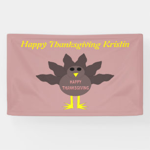Thanksgiving Geplaatste Turkse gepersonaliseerde b Spandoek