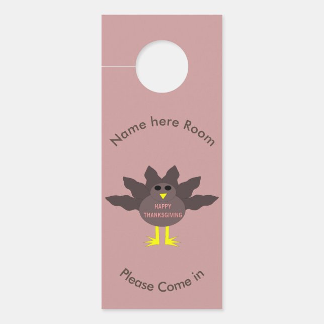 Thanksgiving Geplucst Turkije Gepersonaliseerd (Voorkant)