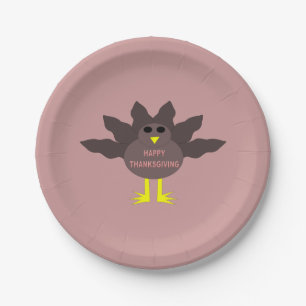 Thanksgiving Geplucste Borden papier Turkije Papieren Bordje