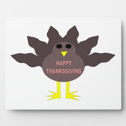 Thanksgiving Geplucste plaque Turkije Fotoplaat (Voorkant)