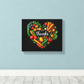 Thanksgiving gestrekte canvasprint canvas afdruk (Insitu (Houten vloer))