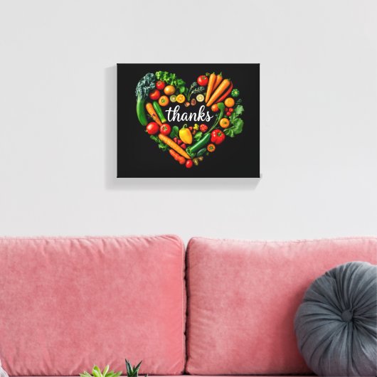 Thanksgiving gestrekte canvasprint canvas afdruk (Insitu (Woonkamer))