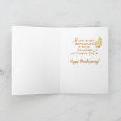 Thanksgiving Gezegd Grateful Thankful Religful Kaart (Binnen)