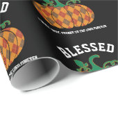 Thanksgiving GEZEGENDE Plaid Pumpkin Herfst Cadeaupapier (Rol Hoek)