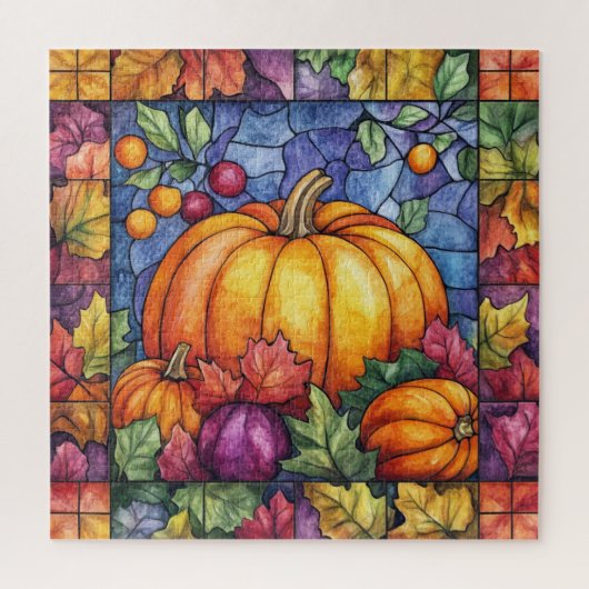 Thanksgiving Glas in lood puzzel (Verticaal)