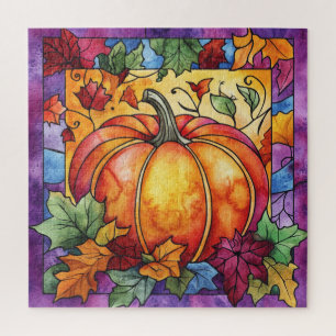 Thanksgiving Glas in lood Sierkussen Legpuzzel