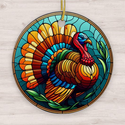 Thanksgiving Glas in lood Turkije Keramisch Ornament