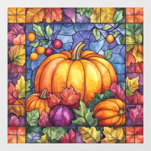 Thanksgiving Glas in lood Window Cling Raamsticker (Vel)