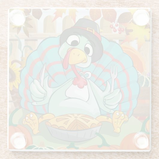 Thanksgiving Glazen Onderzetter (Achterkant)