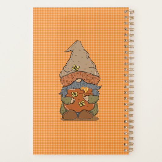 Thanksgiving Gnome Holding a Honey Planner (Achterkant)