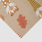Thanksgiving Gnomen met herfstbladeren Tissuepapier (Detail)