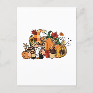 Thanksgiving Gnomes Fall Leaves Gnomes Funny Herfs Feestdagenkaart