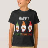 Thanksgiving Gnomes Happy Hanksmas Halloween T-shirt (Voorkant)