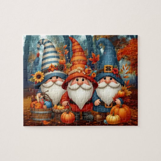Thanksgiving Gnomes Trio Puzzle (Horizontal)