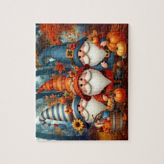 Thanksgiving Gnomes Trio Puzzle (Vertical)