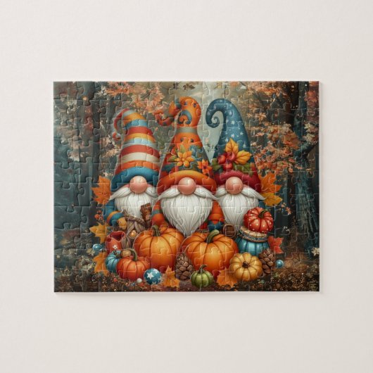 Thanksgiving Gnomes Trio Puzzle Legpuzzel (Horizontaal)