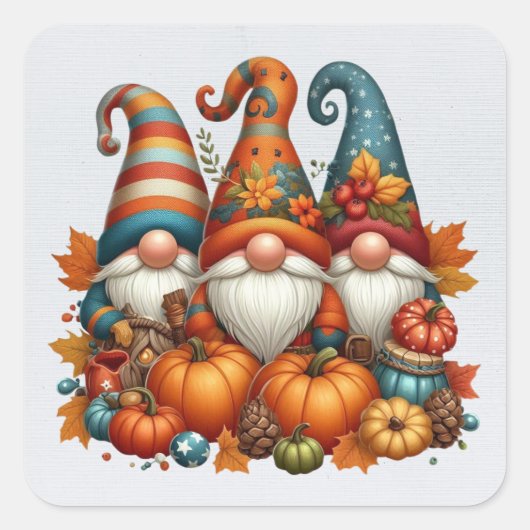Thanksgiving Gnomes Trio Stickers (Voorkant)