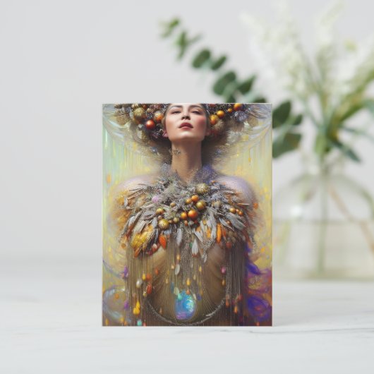 Thanksgiving Godin Briefkaart (Staand voorkant)