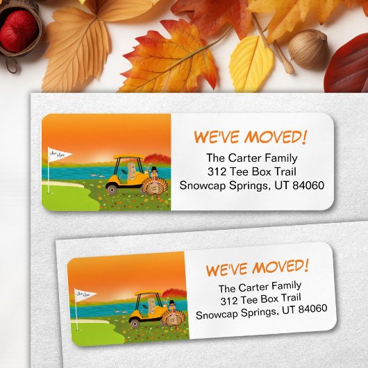 Thanksgiving Golf Cart With Moving Boxes Etiket