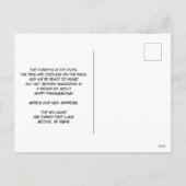 Thanksgiving Golf Cart With Moving Boxes  Feestdagenkaart (Achterkant)