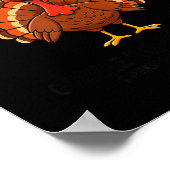 Thanksgiving Golf Turkey Funny Turkey Day Golf Cli Poster (Hoek)