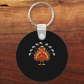 Thanksgiving Golf Turkey Funny Turkey Day Golf Cli Sleutelhanger (Voorkant)