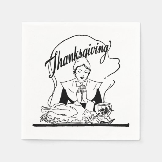  Thanksgiving Grace White Servetten (Voorkant)