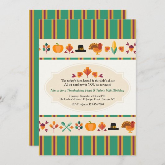 Thanksgiving Grenzen Kaart (Voorkant / Achterkant)