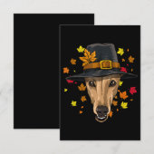 Thanksgiving Greyhound Pelgrim Kostuum Mannen Vrou Kaart (Voorkant / Achterkant)