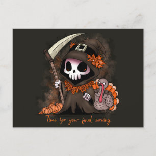 Thanksgiving Grim Reaper Feestdagenkaart
