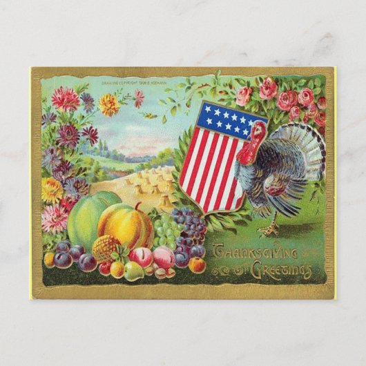 Thanksgiving groeten 1906 briefkaart (Voorkant)