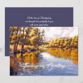 Thanksgiving groeten. Autumn Scenery Feestdagenkaart (Voorkant / Achterkant)