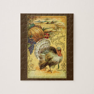  Thanksgiving Groeten met Turkije Legpuzzel