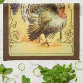 Thanksgiving Groeten met Turkije Theedoek (Gevouwen)