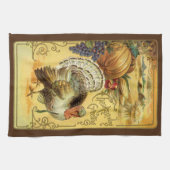 Thanksgiving Groeten met Turkije Theedoek (Horizontaal)