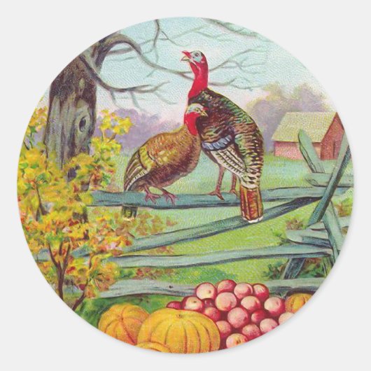 "Thanksgiving Groeten" Sticker (Voorkant)