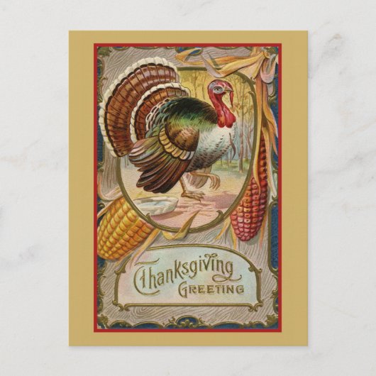  Thanksgiving Groeten Turkije Briefkaart (Voorkant)