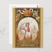 Thanksgiving Groeten Turkije Briefkaart (Voorkant / Achterkant)