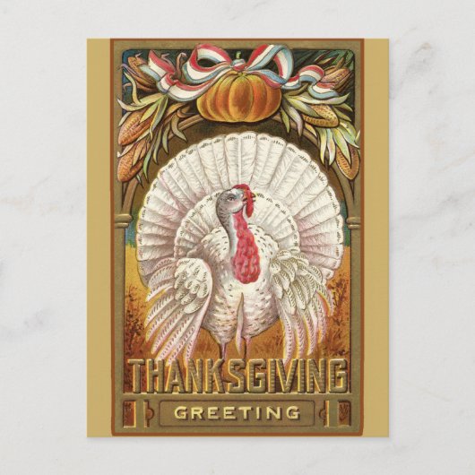 Thanksgiving Groeten Turkije Briefkaart (Voorkant)
