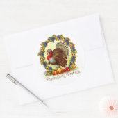 Thanksgiving Groeten Turkije Ronde Sticker (Envelop)