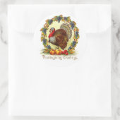 Thanksgiving Groeten Turkije Ronde Sticker (Tas)