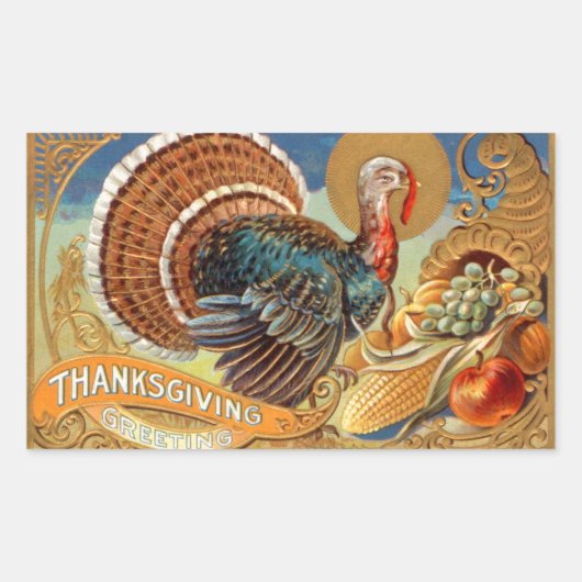 Thanksgiving Groetings  Sticker (Voorkant)