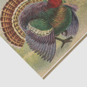 Thanksgiving Groetings Turkije Rustic Tissuepapier (Detail)